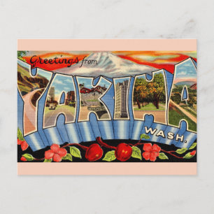Vintage Yakima Washington  Postcard