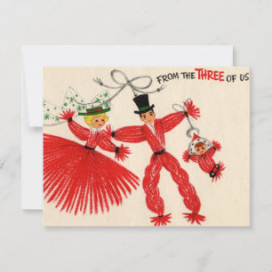 Vintage Yarn Dolls Flat Card