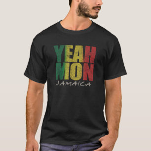 Vintage Yeah Mon Retro Jamaica Reggae Mens Jamaica T-Shirt
