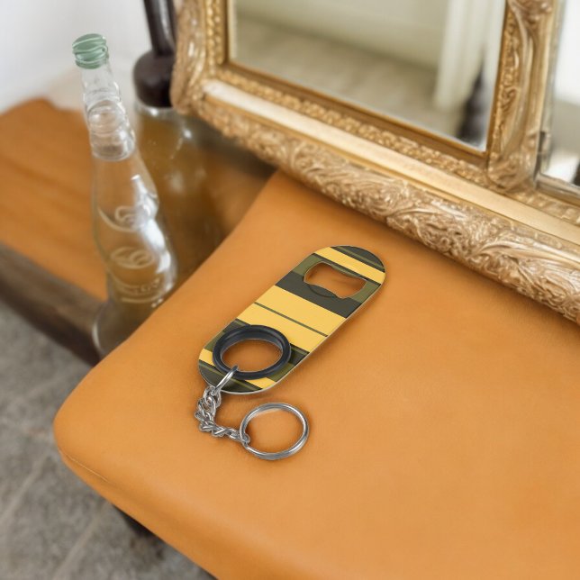 Vintage Yellow and Green Stripes (Bottle Openers)