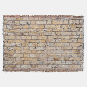 Vintage Yellow Brick Design Throw Blanket