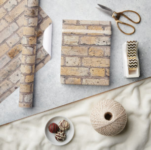 Vintage Yellow Brick Design Wrapping Paper