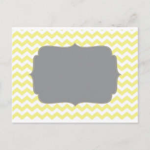 Vintage Yellow Cheveron Postcard