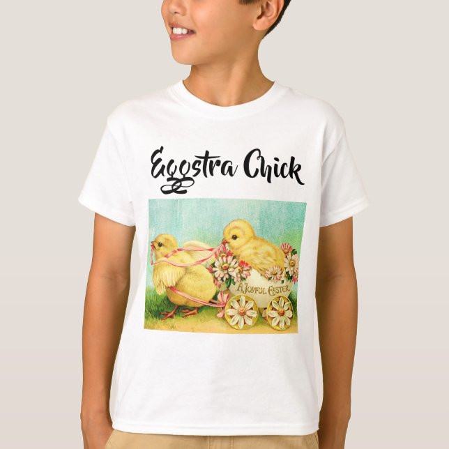 Vintage Yellow Chick Easter T-Shirt (Front)