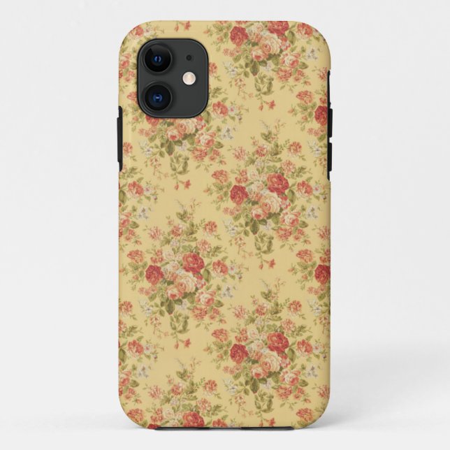 Vintage Yellow Floral iPhone 5 Case (Back)