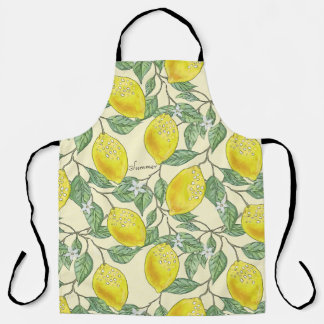 Vintage Yellow Lemons Fresh Zesty Summer Citrus Apron