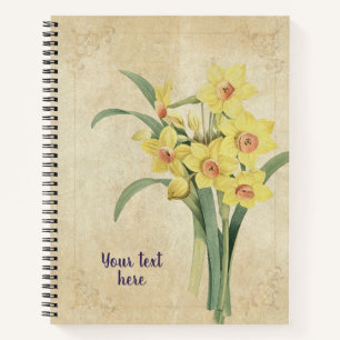 Vintage Yellow Narcissus Tazetta Notebook