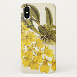 Vintage Yellow Oncidium Orchid, Tropical Flowers iPhone X Case
