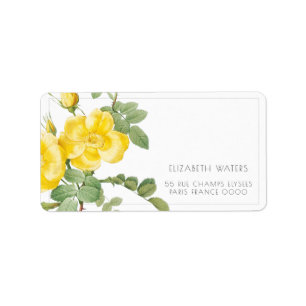VINTAGE YELLOW ROSE  ADDRESS LABELS
