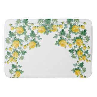 Vintage Yellow Rose Fine art Bath Mat