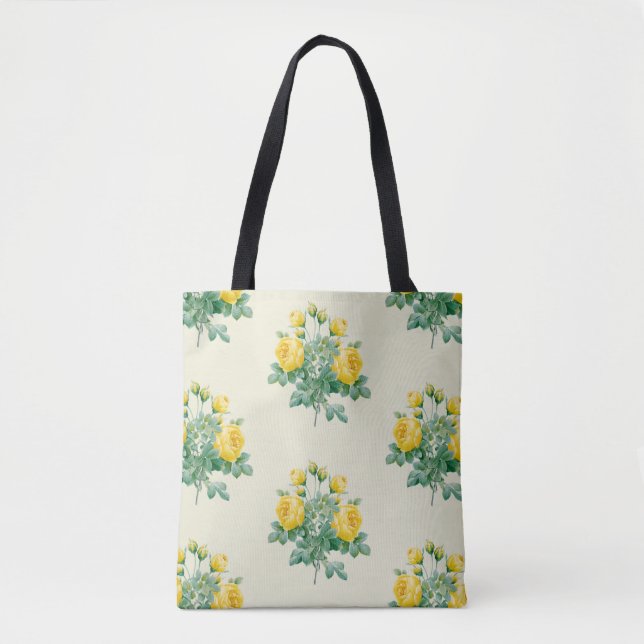 Vintage Yellow Rose Fine art Tote Bag (Front)