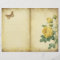 Vintage Yellow Rose Journal Page Scrapbook Paper