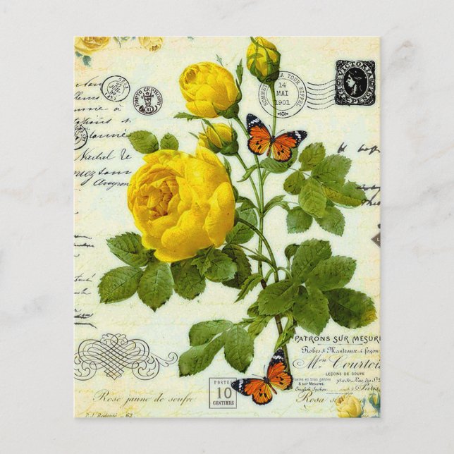 Vintage yellow roses (Front)