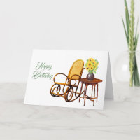 Vintage Yellow Sunflowers Table Chair Birthday