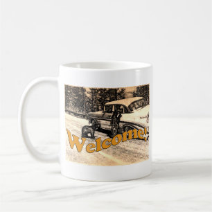 Vintage Yellowstone Black Bear and Tourist Coffee Mug
