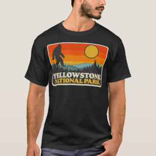 Vintage Yellowstone National Park Bigfoot Sunset H T-Shirt
