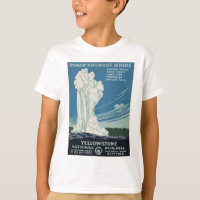 Vintage Yellowstone National Park Geyser WPA