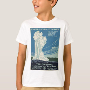 Vintage Yellowstone National Park Geyser WPA T-Shirt