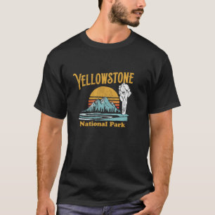 Vintage Yellowstone National Park Retro 80 s Graph T-Shirt