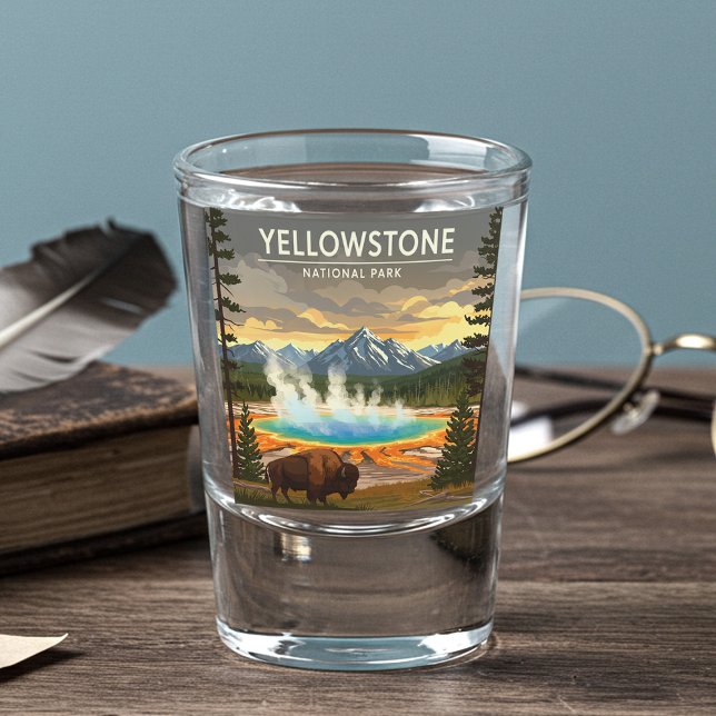 Vintage Yellowstone National Park Shot Glass (Creator Uploaded)