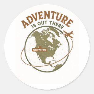 Vintage Yellowstone National Park T-Shirt Classic Round Sticker