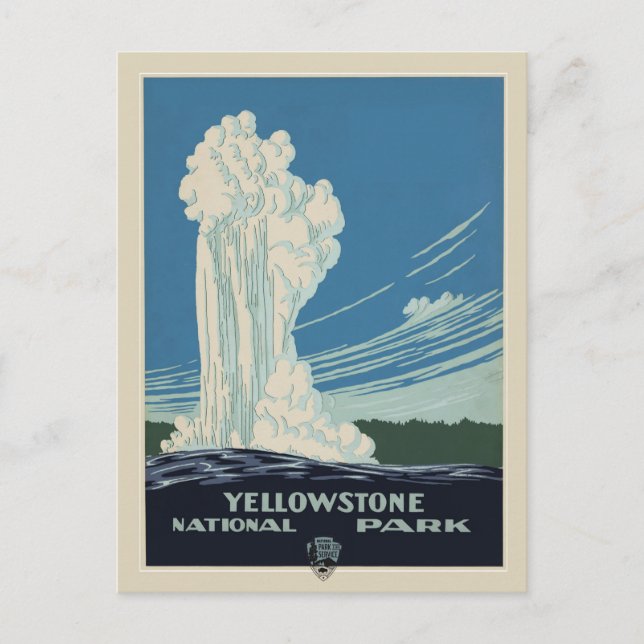 Vintage Yellowstone National Park Travel Postcard (Front)