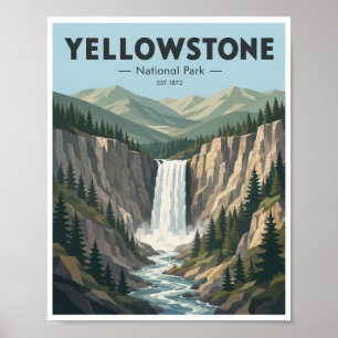 Vintage Yellowstone National Park Travel Poster