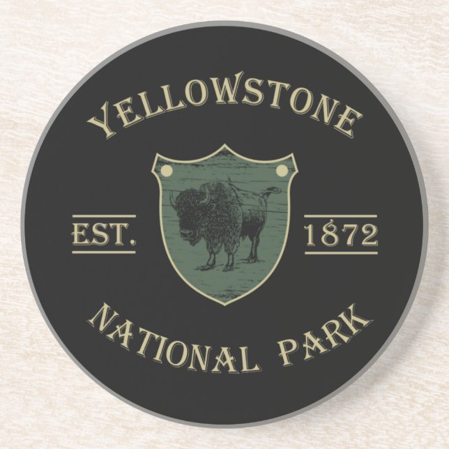 Vintage Yellowstone Ntaional Park Coaster (Front)