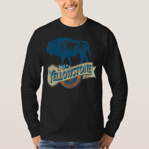 Vintage Yellowstone Park Western Bison American Bu T-Shirt