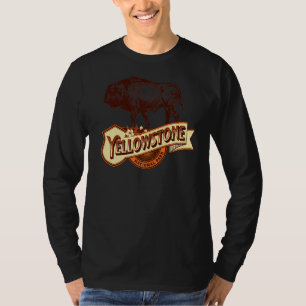 Vintage Yellowstone Park Western Bison American Bu T-Shirt