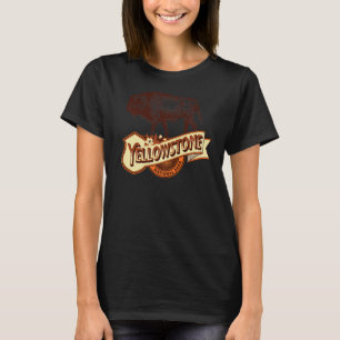 Vintage Yellowstone Park Western Bison American Bu T-Shirt