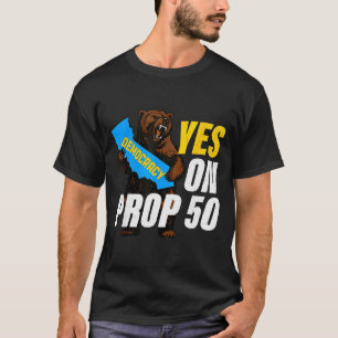 Vintage Yes On Prop 50 American Flag Patriotic For T-Shirt