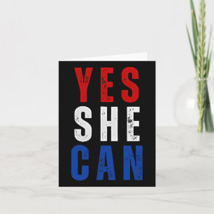Vintage Yes She Can Kamala Harris 2024 Elections  Card