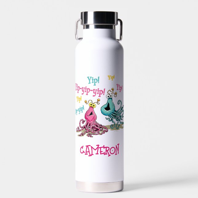 Vintage Yip-Yips | Add Your Name Water Bottle (Front)