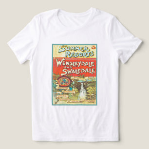 Vintage Yorkshire Railroad Tourist Guide Cover Art Tri-Blend Shirt