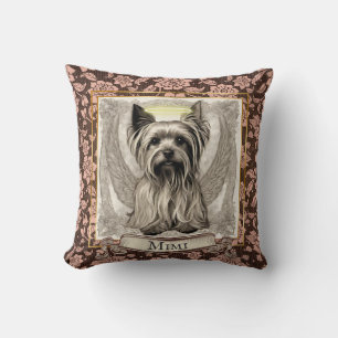 Vintage Yorkshire Terrier Angel Customized  Cushion