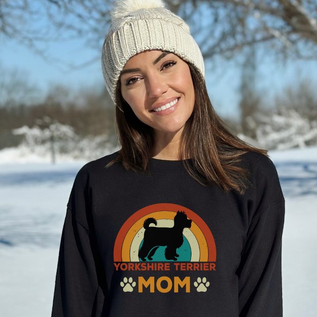 Vintage Yorkshire Terrier Dog Mum Sunset   Sweatshirt (Creator Uploaded)
