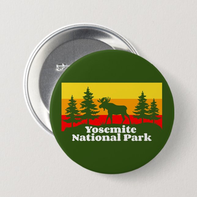 Vintage Yosemite 7.5 Cm Round Badge (Front & Back)