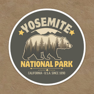 Vintage Yosemite Bear Forest Graphic