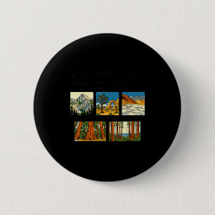 Vintage yosemite joshua death valley sequoia parks 6 cm round badge