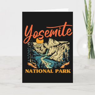 Vintage Yosemite National Park California Sunset Card