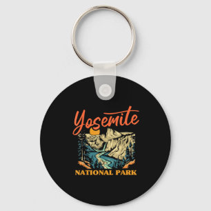 Vintage Yosemite National Park California Sunset Key Ring