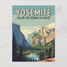 Vintage Yosemite National Park Half Dome