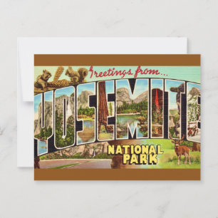 Vintage Yosemite National Park Postcard