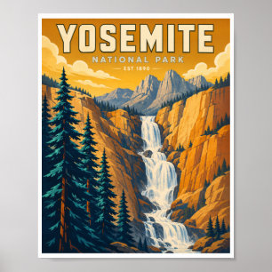 Vintage Yosemite National Park Travel Poster