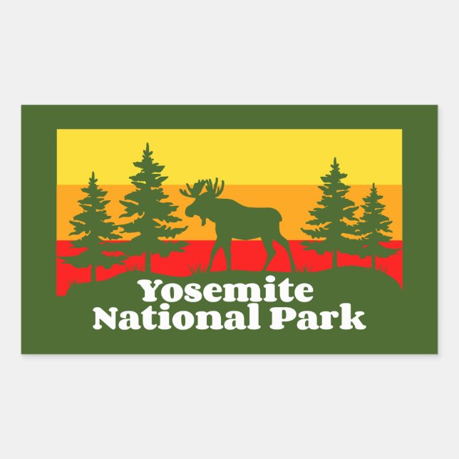 Vintage Yosemite Rectangular Sticker (Front)