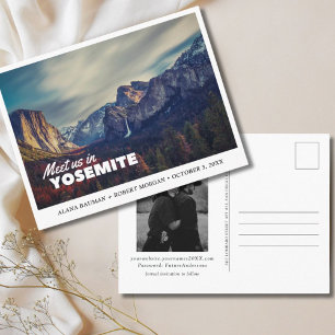 Vintage Yosemite Wedding Save the Date Postcard