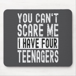 Vintage You Can't E Me I Have Four Teenagers Funny Mouse Pad