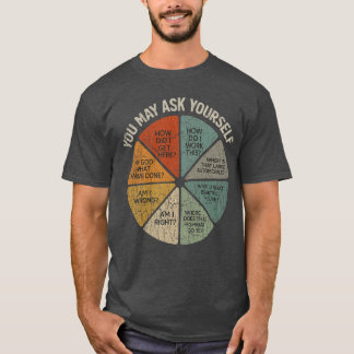 Vintage You May Ask Yours Retro Pie Chart 80s Musi T-Shirt