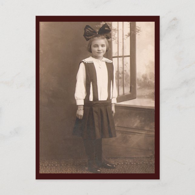Vintage Young Lady Postcard (Front)